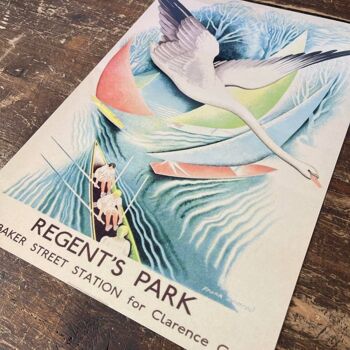 Plaque en métal vintage - Métro de Londres, Baker Street pour Regent's Park 3