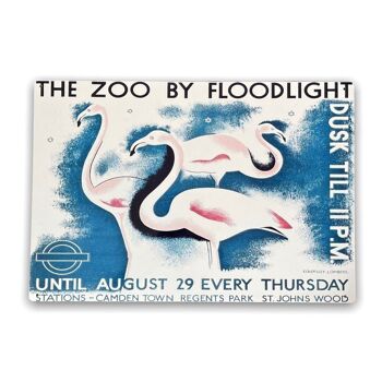 Plaque en Métal Vintage - Métro de Londres, Visitez le Zoo 1