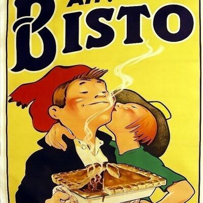 Letrero de metal vintage - Publicidad retro - Ah Bisto