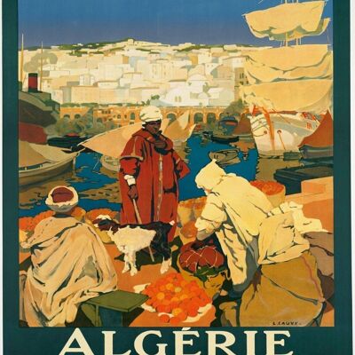 Vintage Metallschild - Retro-Werbung - Algerien-Tourismus