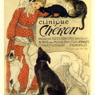 Enseigne Métal Vintage - Publicité Rétro - Clinique Cheron