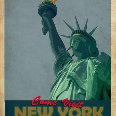 Cartello in metallo vintage - Pubblicità retrò - New York
