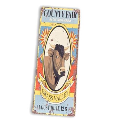 Vintage Metallschild - Retro Country Fair Wandschild