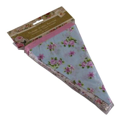 Guirlande en tissu floral de style vintage, 3 mètres