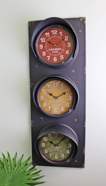 Horloge de feux tricolores de style vintage, 83 cm 2