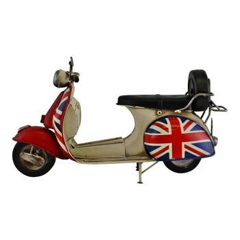 Ornement de scooter Union Jack de style vintage 1