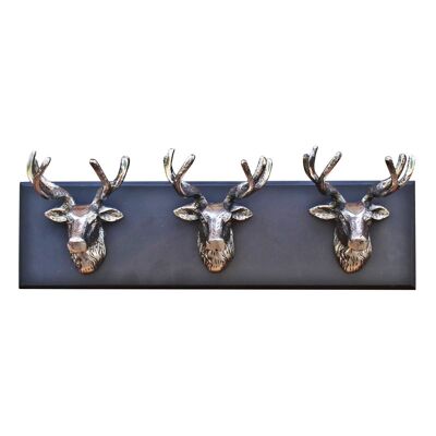 Ornamento a tripla testa di cervo da appendere alla parete