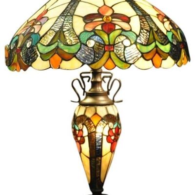 Lámpara Doble Tiffany Amarilla 68cm