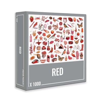Rompecabezas rojo de 1000 piezas para adultos