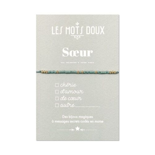 Bracelet code morse Soeur à cocher