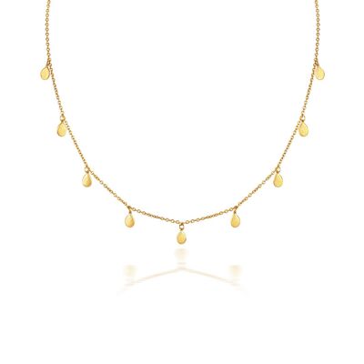 Apple Nine Pip Necklace, Gold