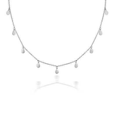 Apple Nine Pip Necklace, Silver