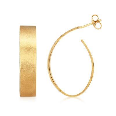 Apple Pip Hoop Earrings, Gold