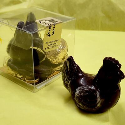 BIO-OSTERN – Mini-Hähnchen aus dunkler Schokolade + Ei und Braten