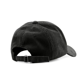 Legend Cap Basic - eindbaas - Velours côtelé - Noir 2