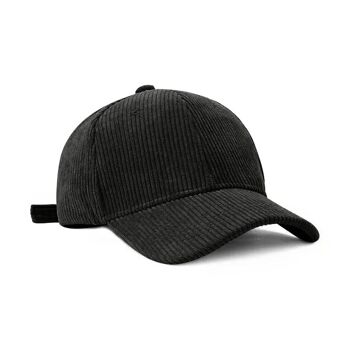 Legend Cap Basic - eindbaas - Velours côtelé - Noir 4