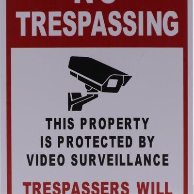 No Trespassing metalen bord 20x30cm
