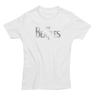 Beatles Silver Foil Ladies Fitted T-Shirt