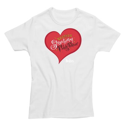 Strawberry Fields Glitter Ladies Fitted T-Shirt
