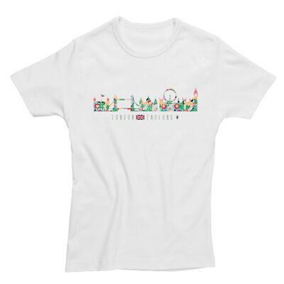 Skyline Flowers Ladies Fitted T-Shirt
