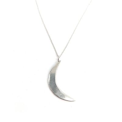 Silver Crescent Moon pendant necklace