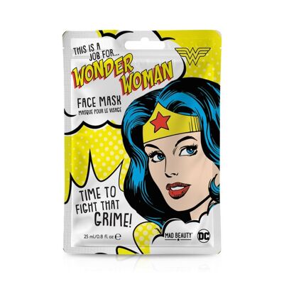 Mascarilla facial Wonderwoman. DC Warner Bros. Extracto de sandía.