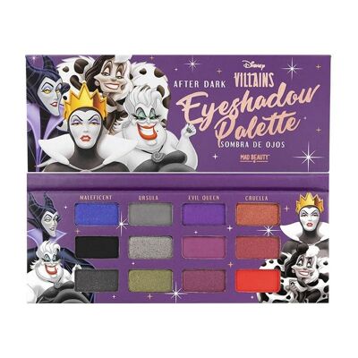 Paleta de 12 Sombras de Ojos Villanas Disney.