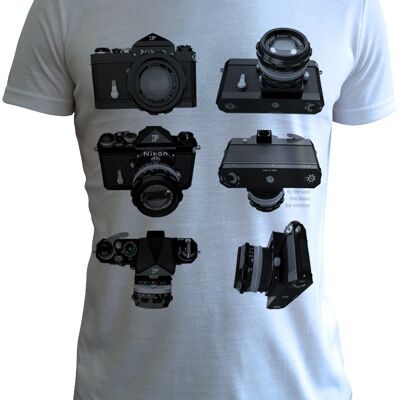 Black Nikon F Rotating t shirt by Yukio Miyamoto