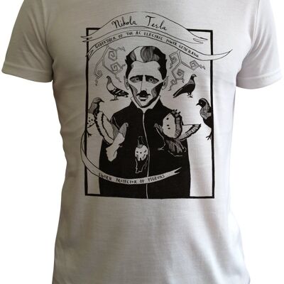 Nikola Tesla t shirt by Emma Ridgway