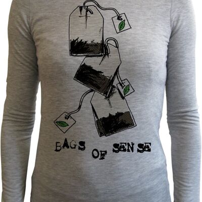 Bags of sense (Tea) t shirt by Jane Moore