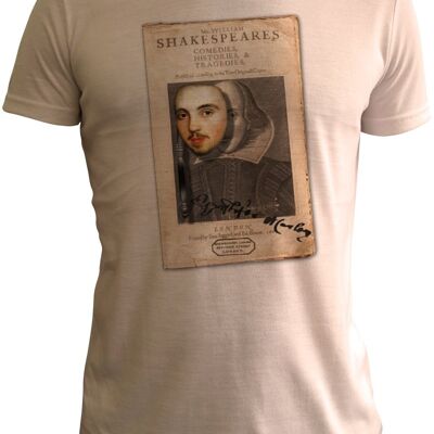 Christopher Marlowe with Shakespeare Mask t shirt by Lawrence Keogh