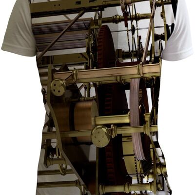 John Harrison’s 1st Sea Clock (mechanism abstraction) All over t shirt by Yukio Miyamoto