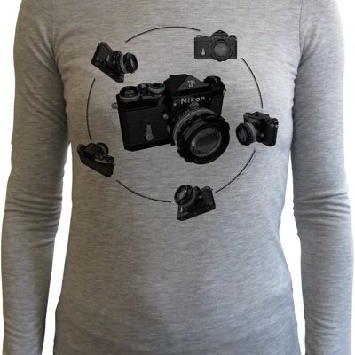 Nikon F Silver (carousel) t shirts by Yukio Miyamoto