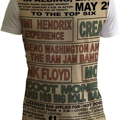 Vintage Poster Hendrix Cream T shirt