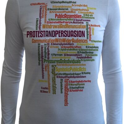 Gene Sharp (Protest and Persuasion) t shirt by Guy Pendlebury