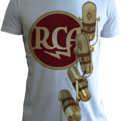 RAC 77 microphone (spiral/red) t shirt by Yukio Miyamoto