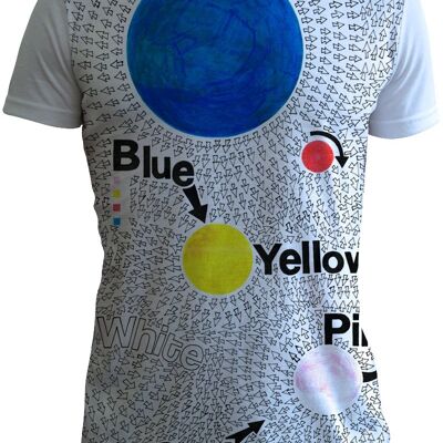 Colour cogs (blue) t shirt by Daniel Davidson
