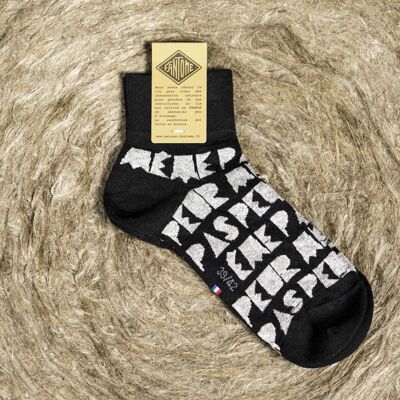 MÊME PAS PEUR black and ice pack ankle socks