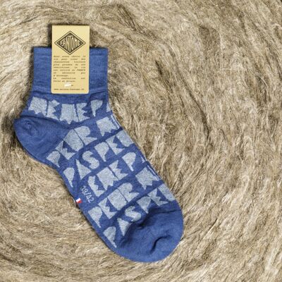 MÊME PAS PEUR blue and dawn ankle socks