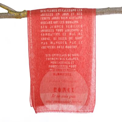 Organic cotton and linen scarf Ronce Feu