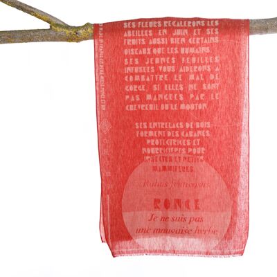 Organic cotton and linen scarf Ronce Feu
