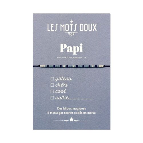 Bracelet code morse Hommes Papi à cocher