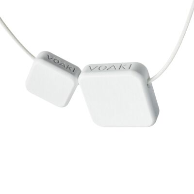 Twin necklace white