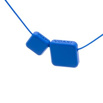 Collier jumeau bleu 2