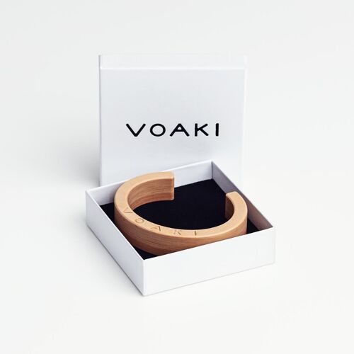 Block bracelet (thick) wood colour
