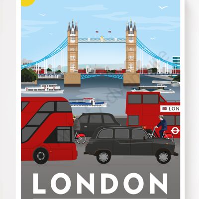 Tower Bridge – London – A4 Size