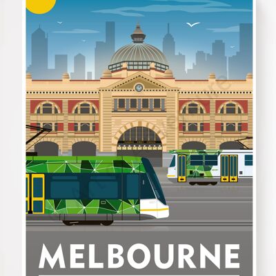 Melbourne City – Australia – A3 Size