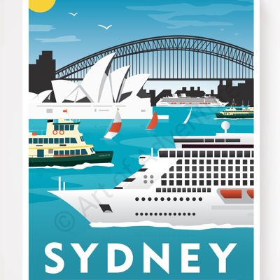 Harbour Cruise Liner – Sydney – A4 Size