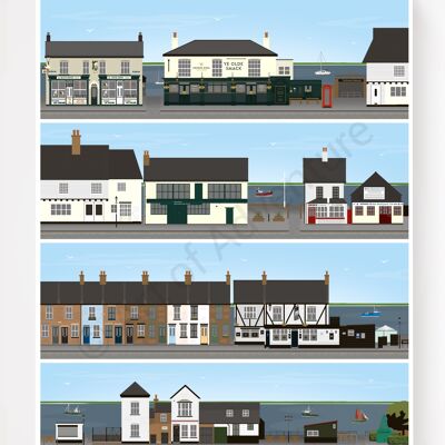 Old Leigh Buildings – Leigh-on-Sea – A4 Size