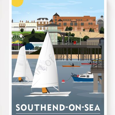 Southend-on-Sea Beach – A4 Size